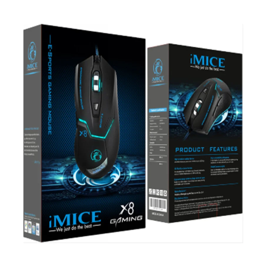 iMICE X8 USB Wired 2400 DPI LED Optical Gaming Mouse image 2