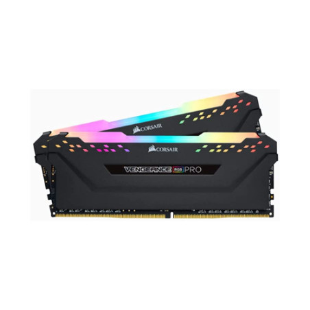 Corsair VENGEANCE RGB PRO 32GB (2 x 16GB) DDR4 DRAM 3200MHz C16 Black Desktop RAM