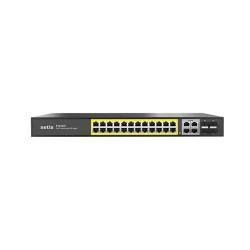 Netis P124GH is a 30 Ports standard POE switch