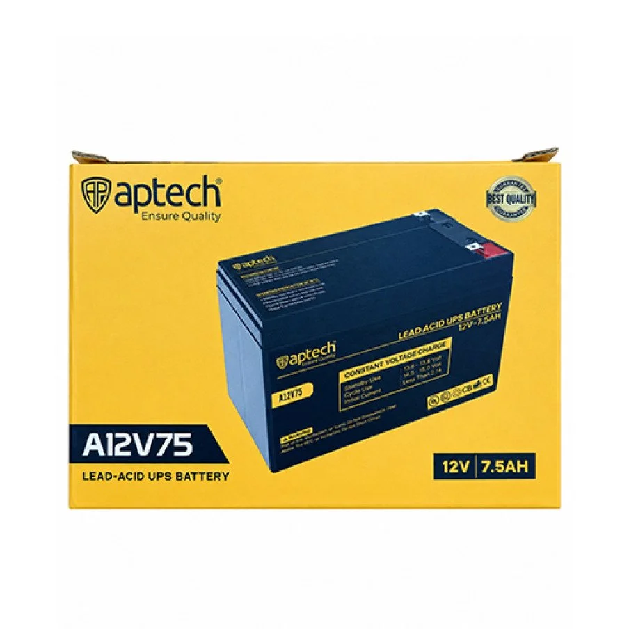 Aptech 12V 7.5Ah UPS Battery image 2